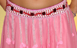 Костюм для танца живота - розовый (пояс)