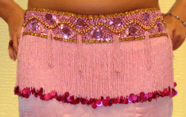 Костюм для танца живота - розовый (пояс)